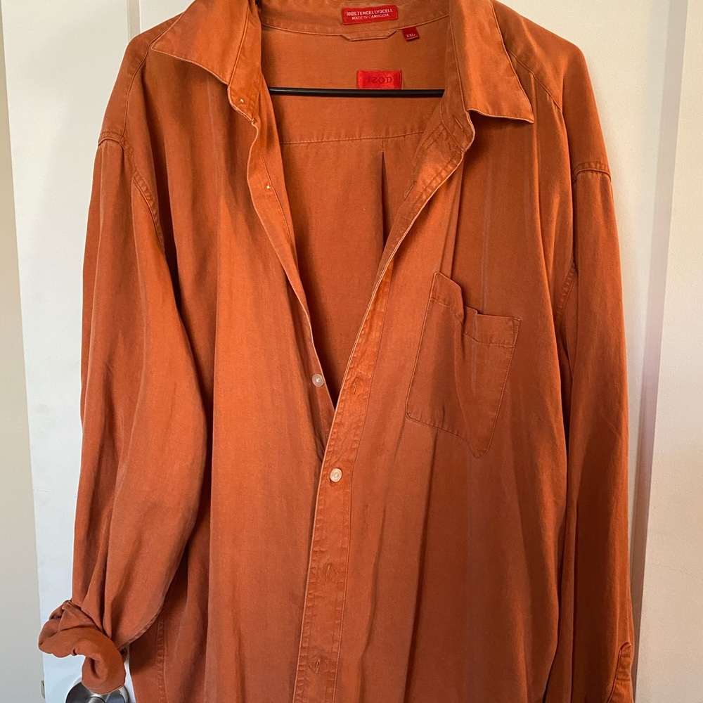 Oversized Burnt Orange Flannel